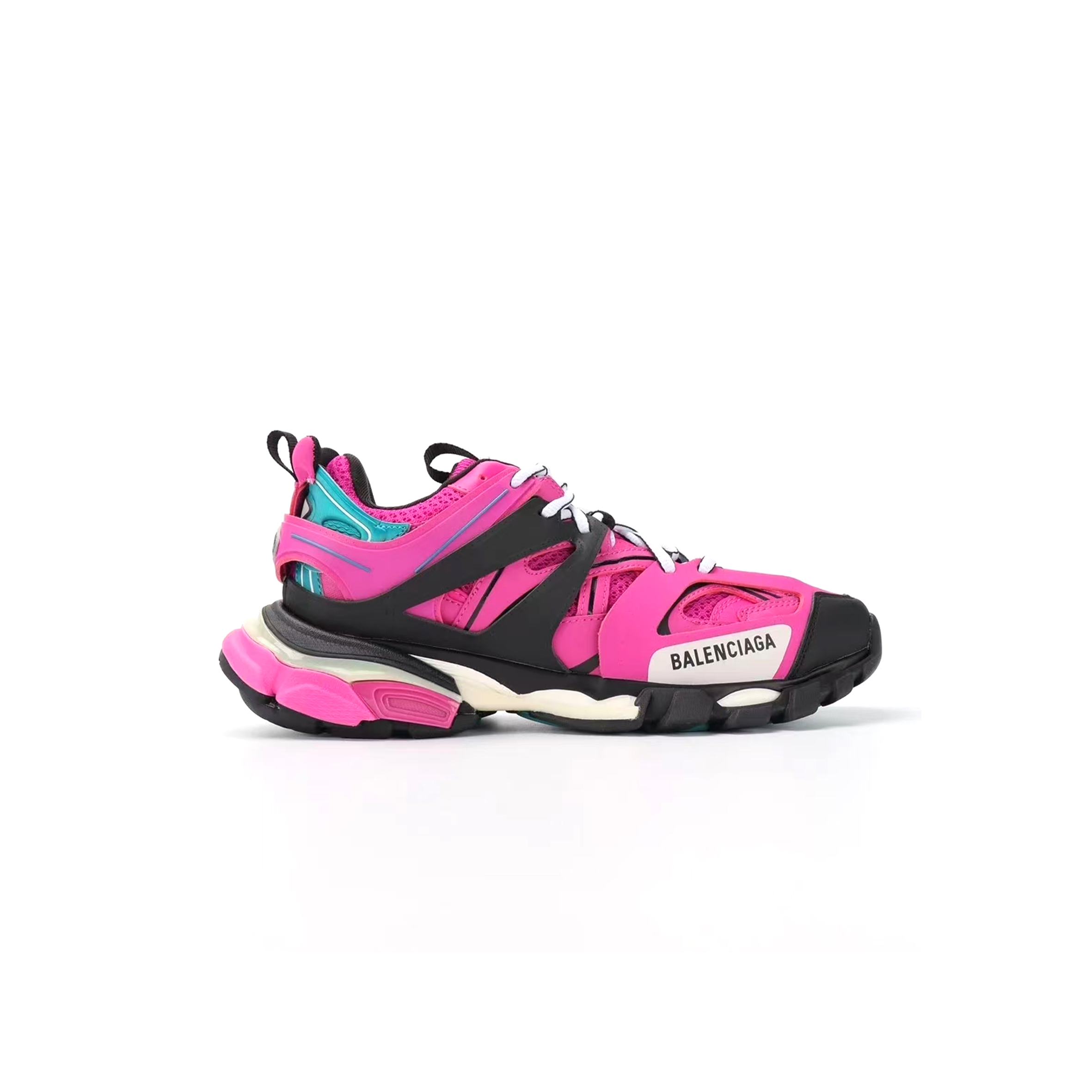 Ba*len*cia*ga  mesh fabric womens track sneakers pink black 542436w2la12048